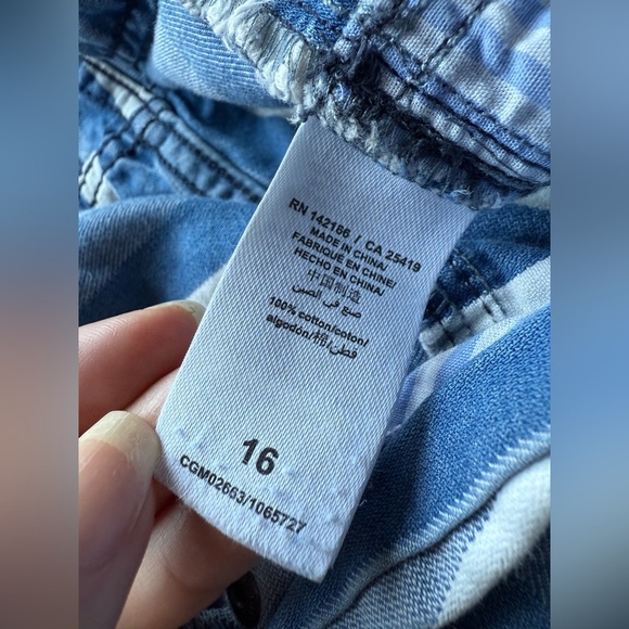 Habitual Girls Ariah Blue and White Striped Wide Leg Cotton Pants 27 - Picture 8 of 14